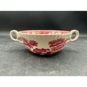 Vintage Spode Tower Pink Cream Soup Cup 4.75" with Backstamp-Porcelain